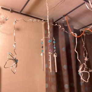 Blue flower power wind chime